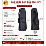 Bao Da Đàn Bầu 3 Lớp Loại Dày Xếp Gọn BB-DX