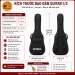 Bao Da Đàn Guitar Dày 3 Lớp Size 1/2 Túi Đựng Đàn Guitar Acoustic Classic Chống Sốc Chống Trầy Có Quai Đeo