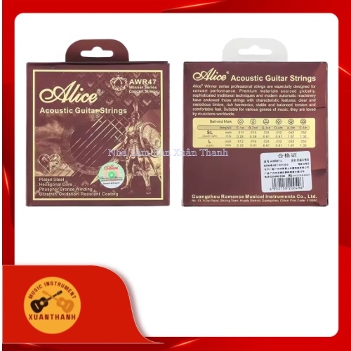 Dây Đàn Guitar Acoustic Alice AWR47 – Phosphor Bronze Chống Gỉ, Âm Thanh Ấm Sáng