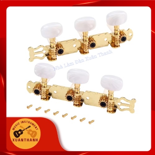 Khóa Đàn Guitar Nylon Vàng Tai Nhựa Vàng G-306 (Khóa Classic)