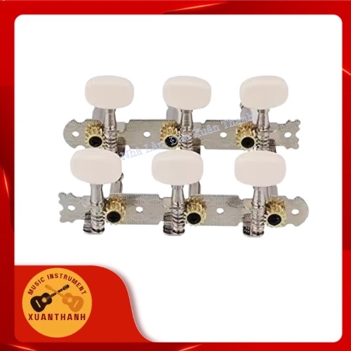 Khóa Đàn Guitar Nylon Trắng Tai Nhựa Trắng G-317 (Khóa Classic)