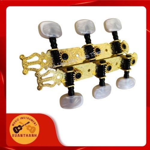 Khóa Đàn Guitar Nylon Vàng Tai Trắng Loại Tốt G-V306