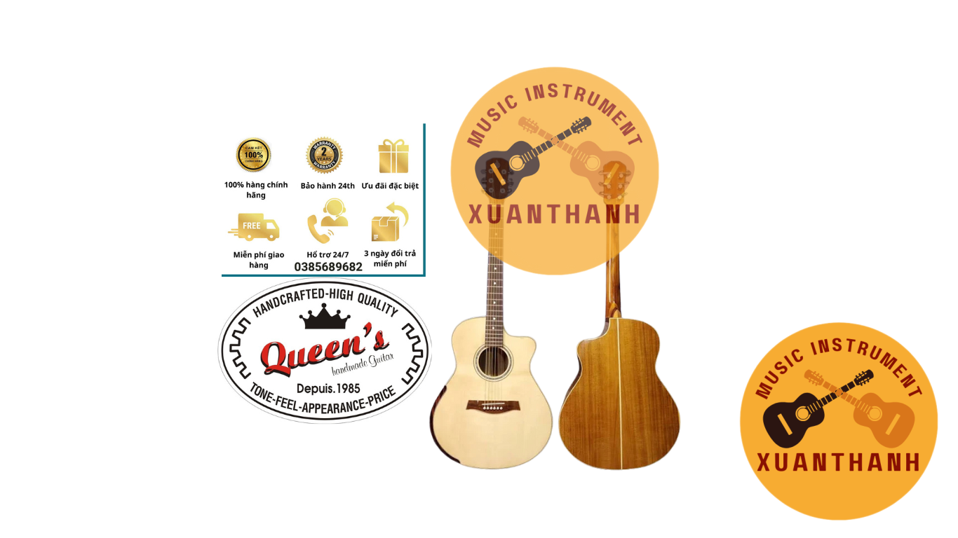 Đàn Guitar QUEEN’S AC – 105G ĐƯỢC GIA CÔNG ĐÓNG Ở VIỆT NAM