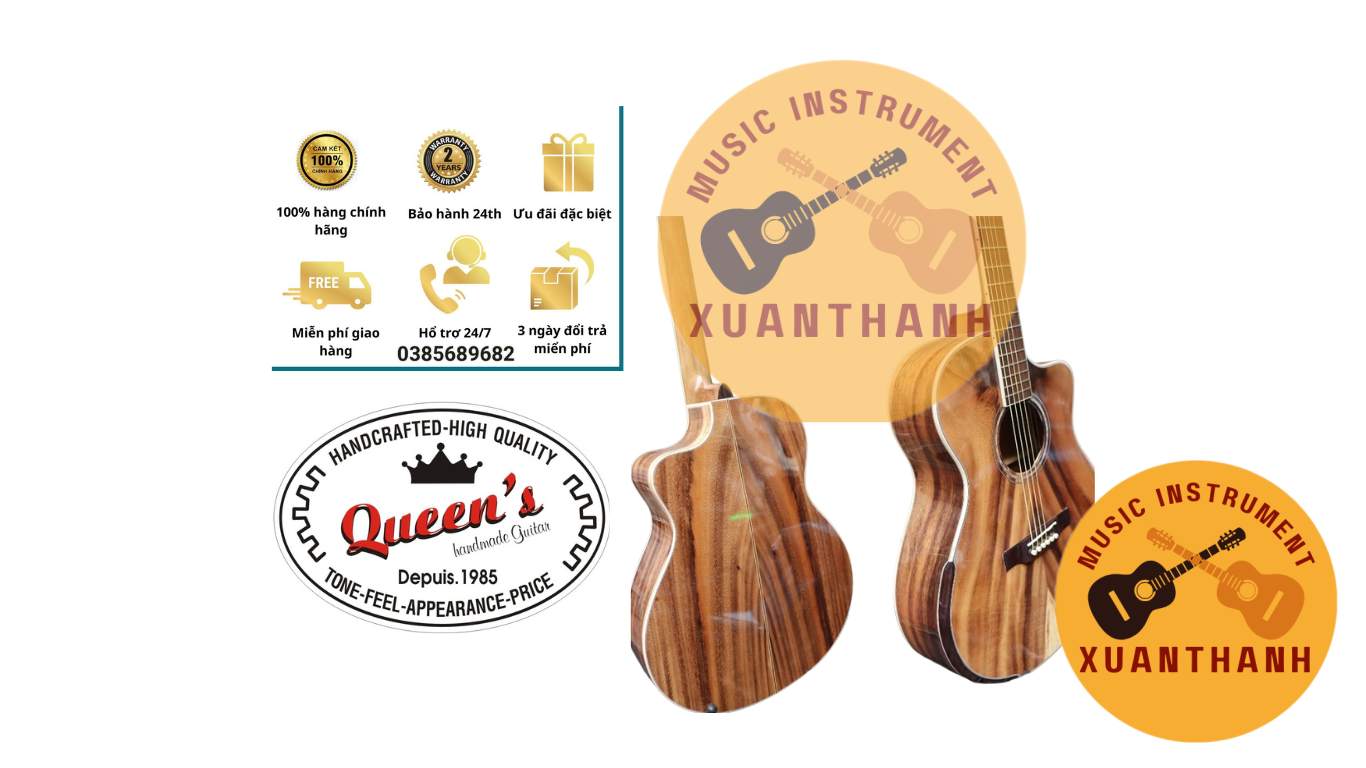 Đàn Guitar QUEEN’S AC – 206FG ĐƯỢC GIA CÔNG ĐÓNG Ở VIỆT NAM