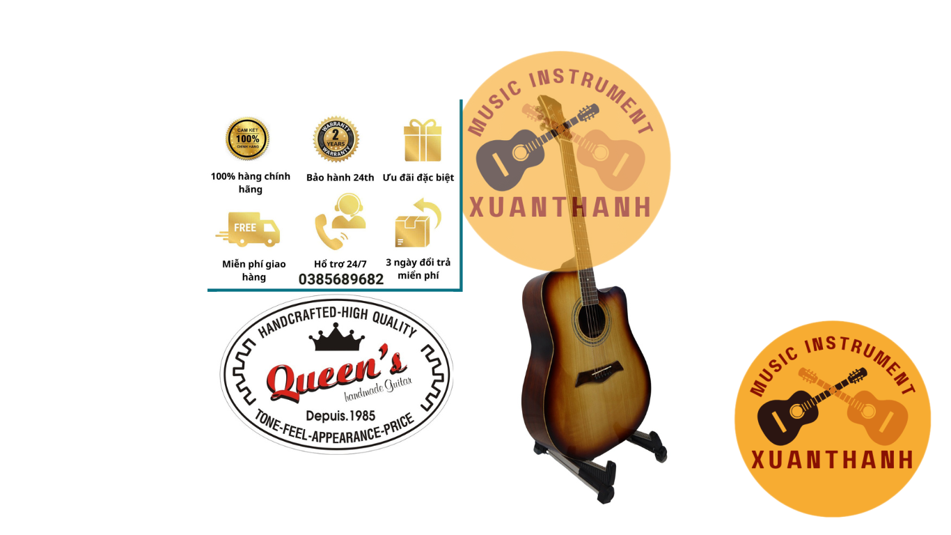 Đàn Guitar QUEEN’S AC – 303L ĐƯỢC GIA CÔNG ĐÓNG Ở VIỆT NAM