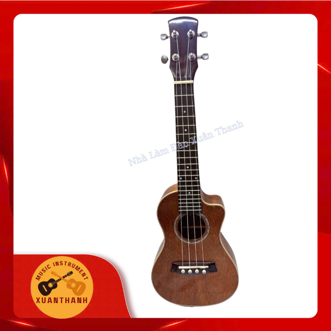 ĐÀN UKULELE GỖ HỒNG ĐÀO PU BÓNG SIZE SỐ 2 DUKU-HD2
